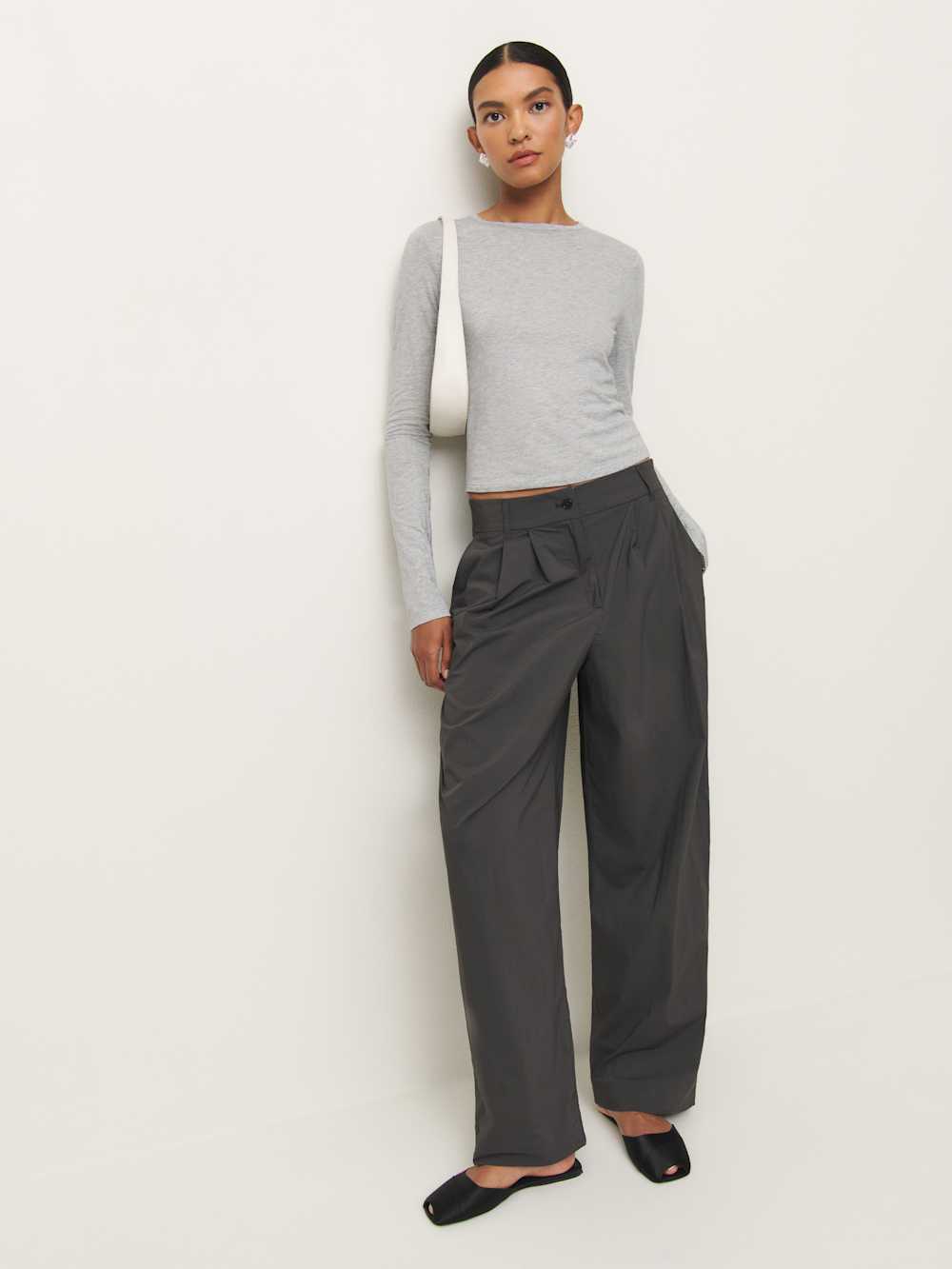 Ezra Slim Fit Long Sleeve - Heather Grey