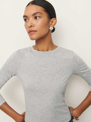 Ezra Slim Fit Long Sleeve - Heather Grey