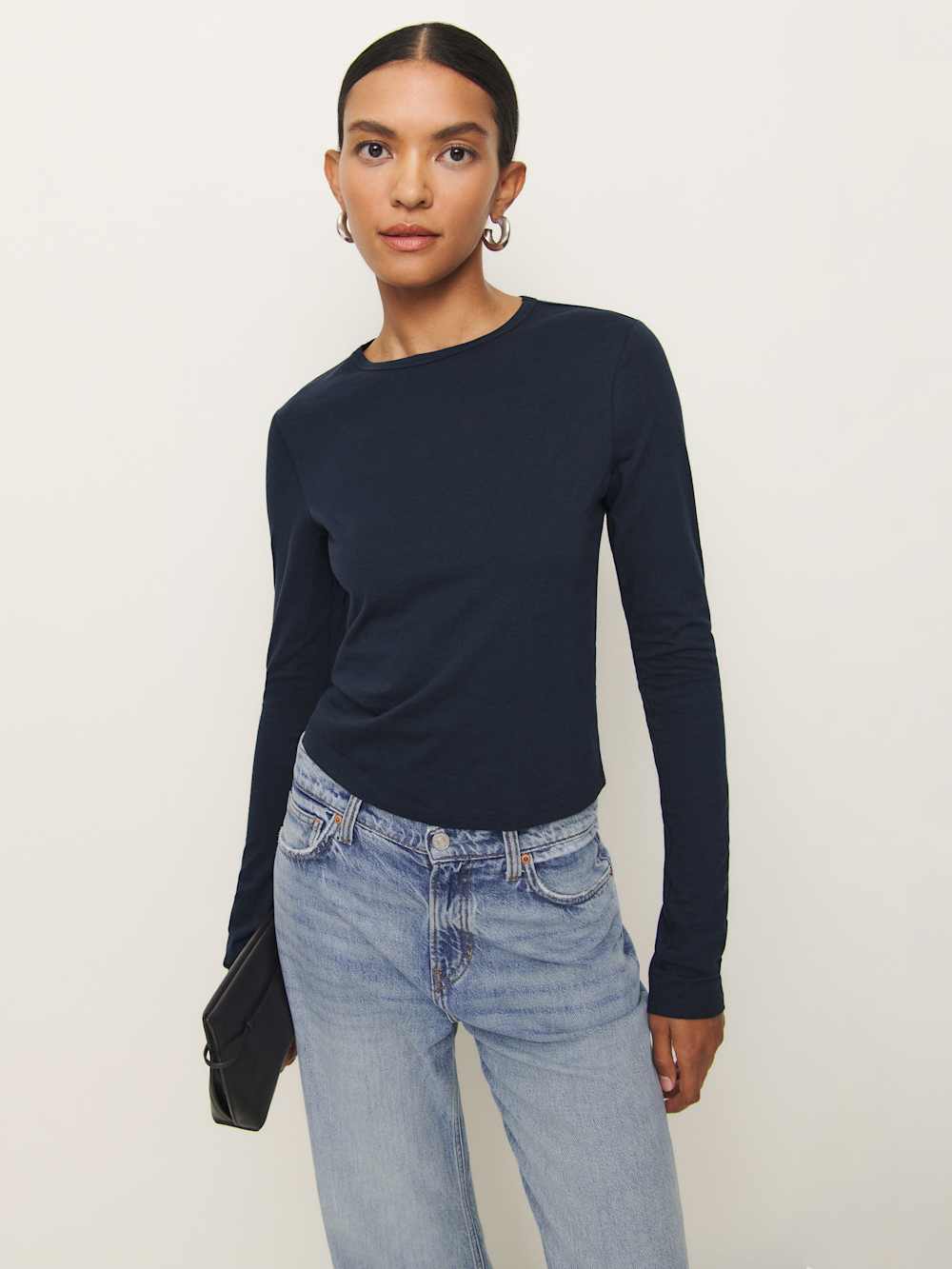 Ezra Slim Fit Long Sleeve - Midnight
