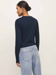 Ezra Slim Fit Long Sleeve - Midnight