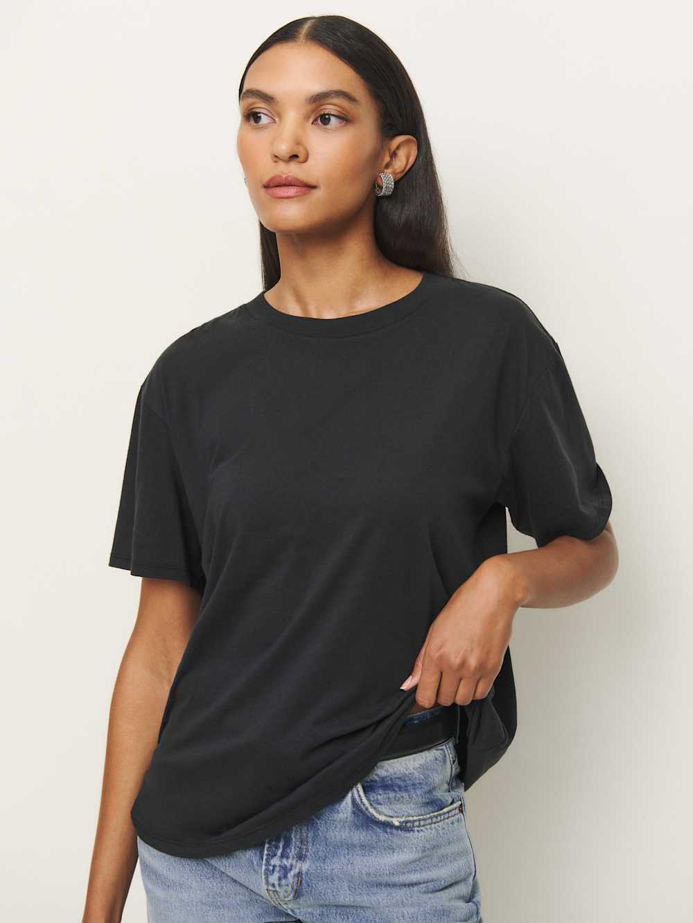 Liam Oversized Tee - Black