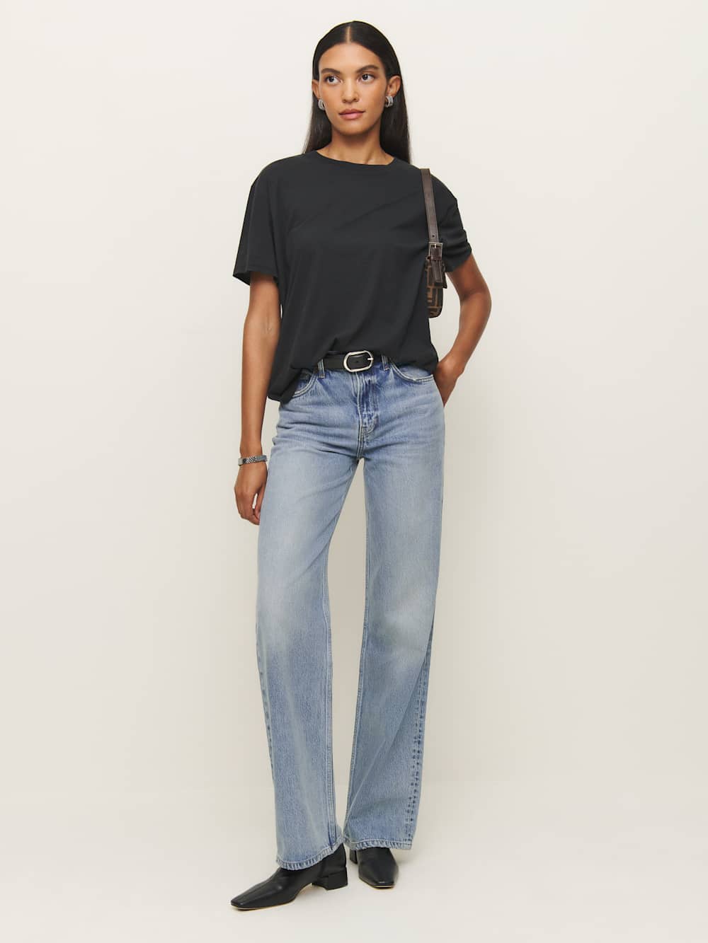 Liam Oversized Tee - Black