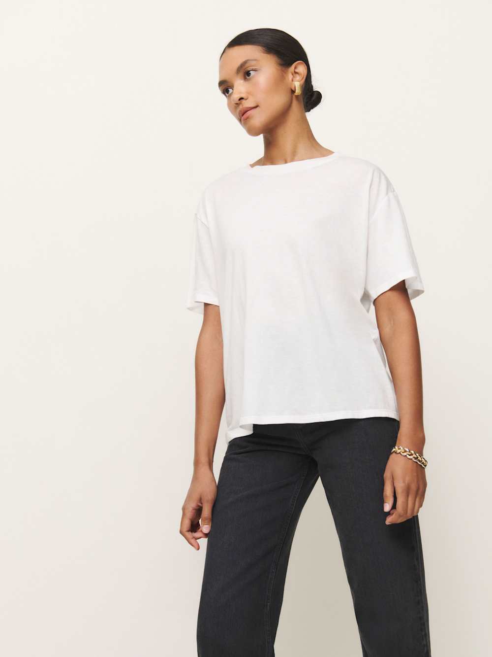 Liam Oversized Tee - White