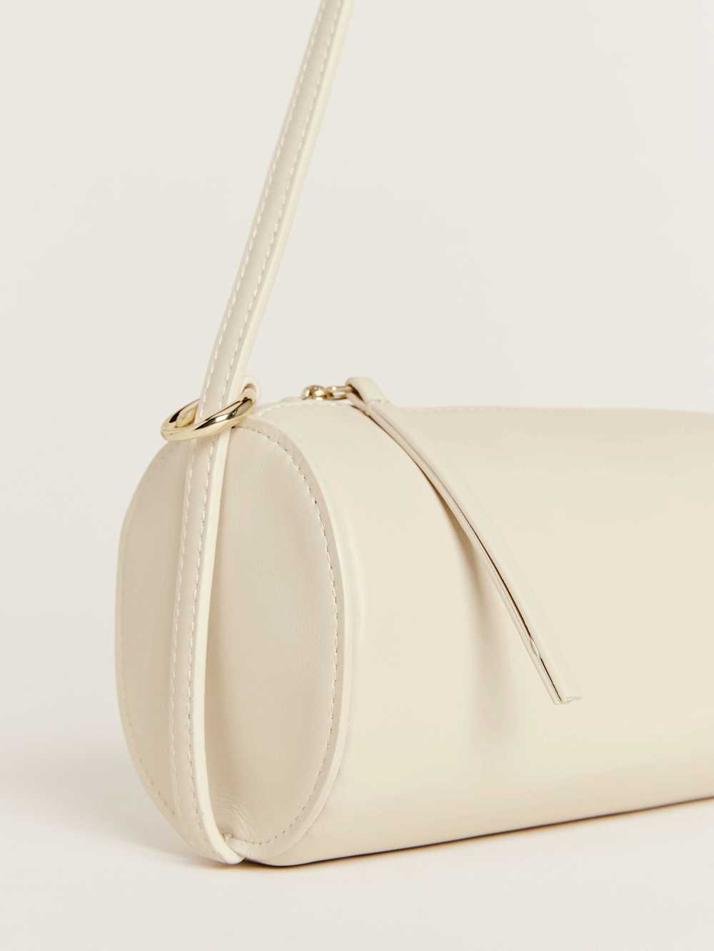 Simona Cylinder Bag - Cream Puff Leather