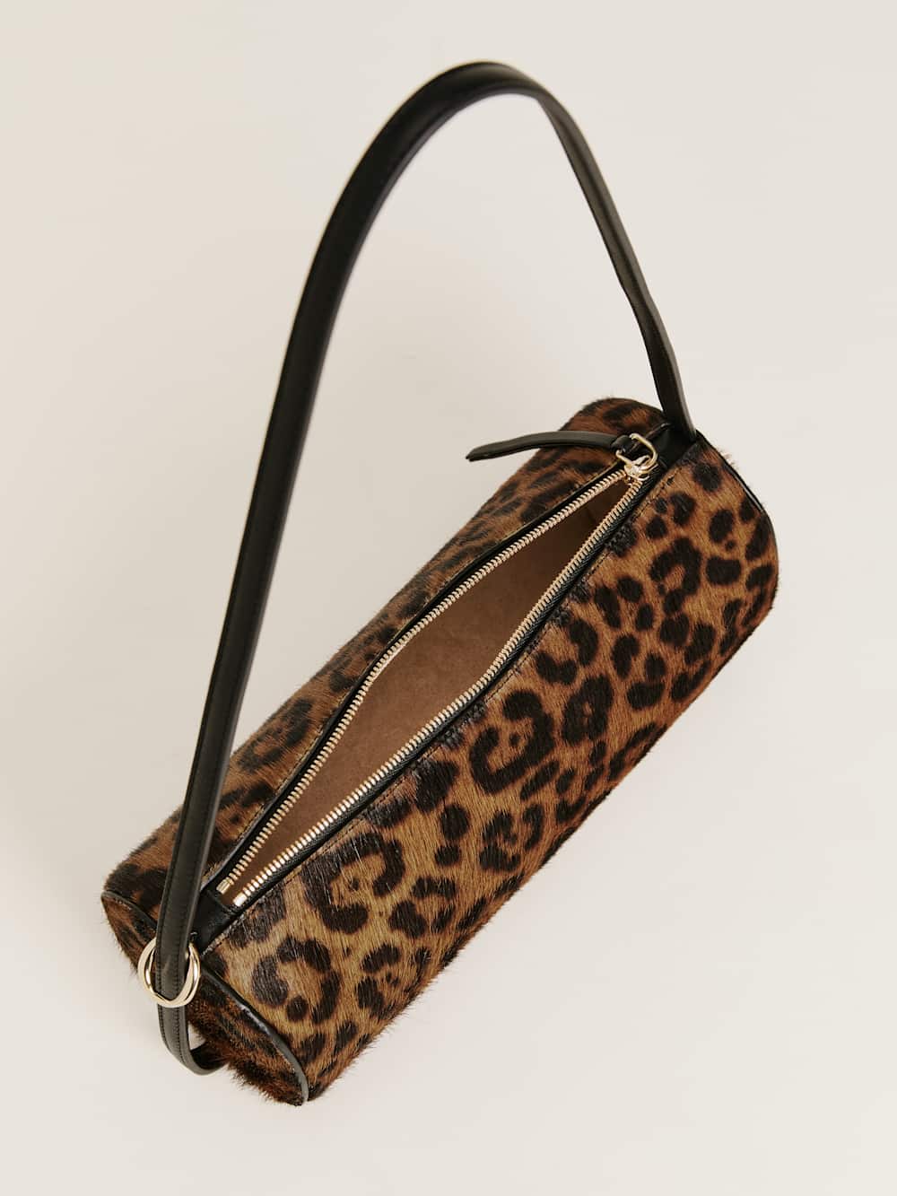 Simona Cylinder Bag - Leopard Haircalf