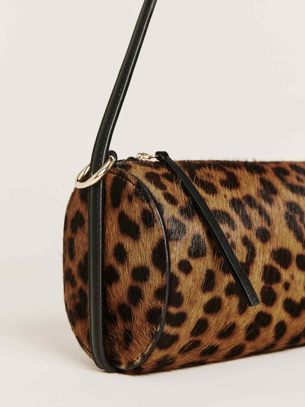 Simona Cylinder Bag - Leopard Haircalf