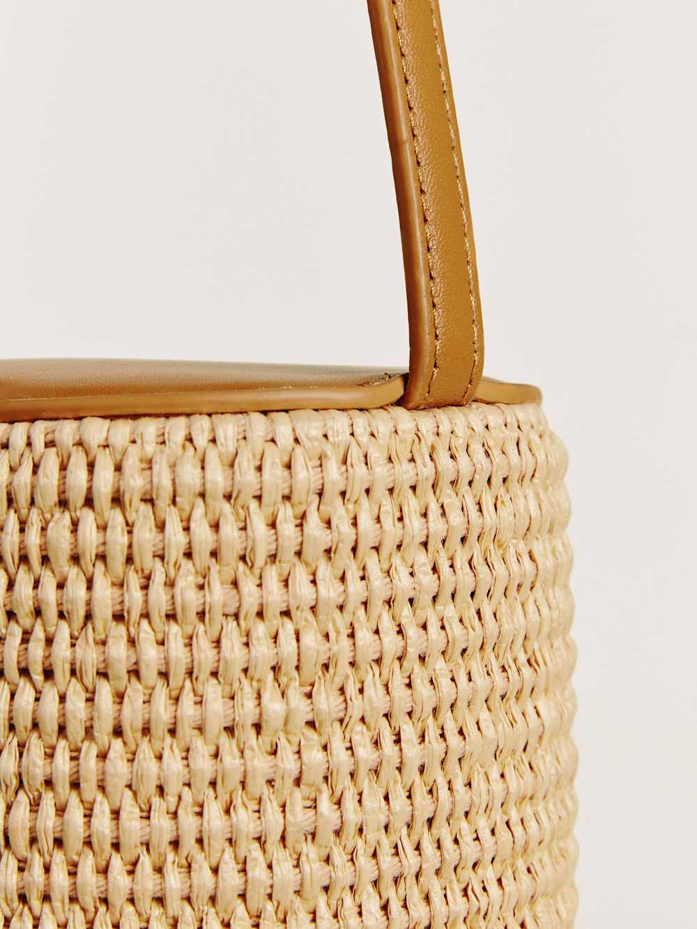 Simona Cylinder Bag - Natural Raffia