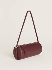Simona Cylinder Bag - Ruby Leather