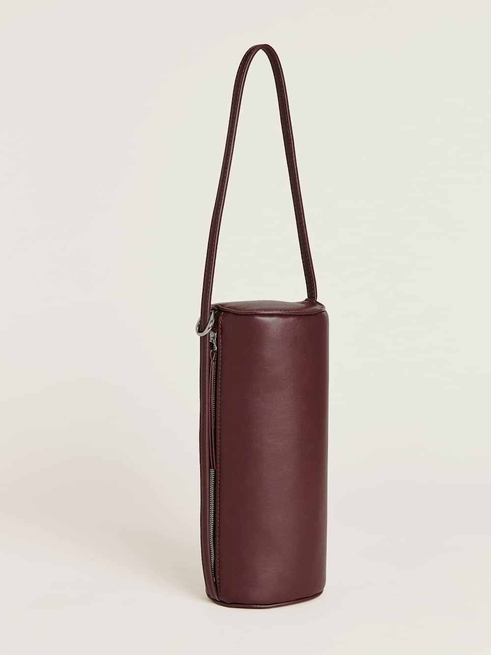Simona Cylinder Bag - Ruby Leather