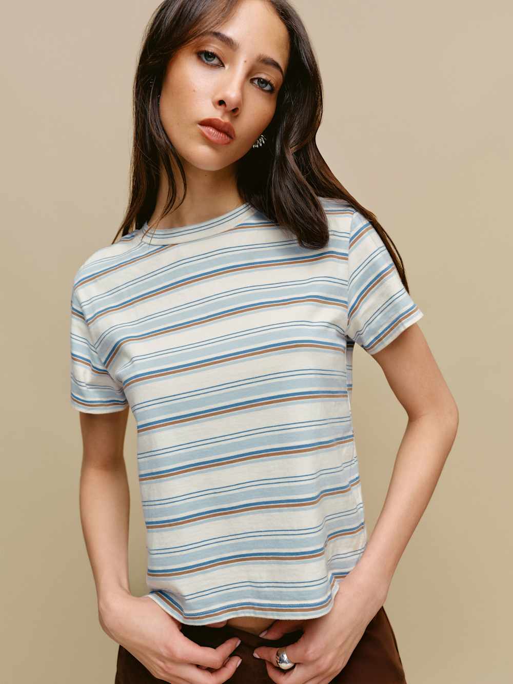 Rowan Crew Tee - La Jolla Stripe