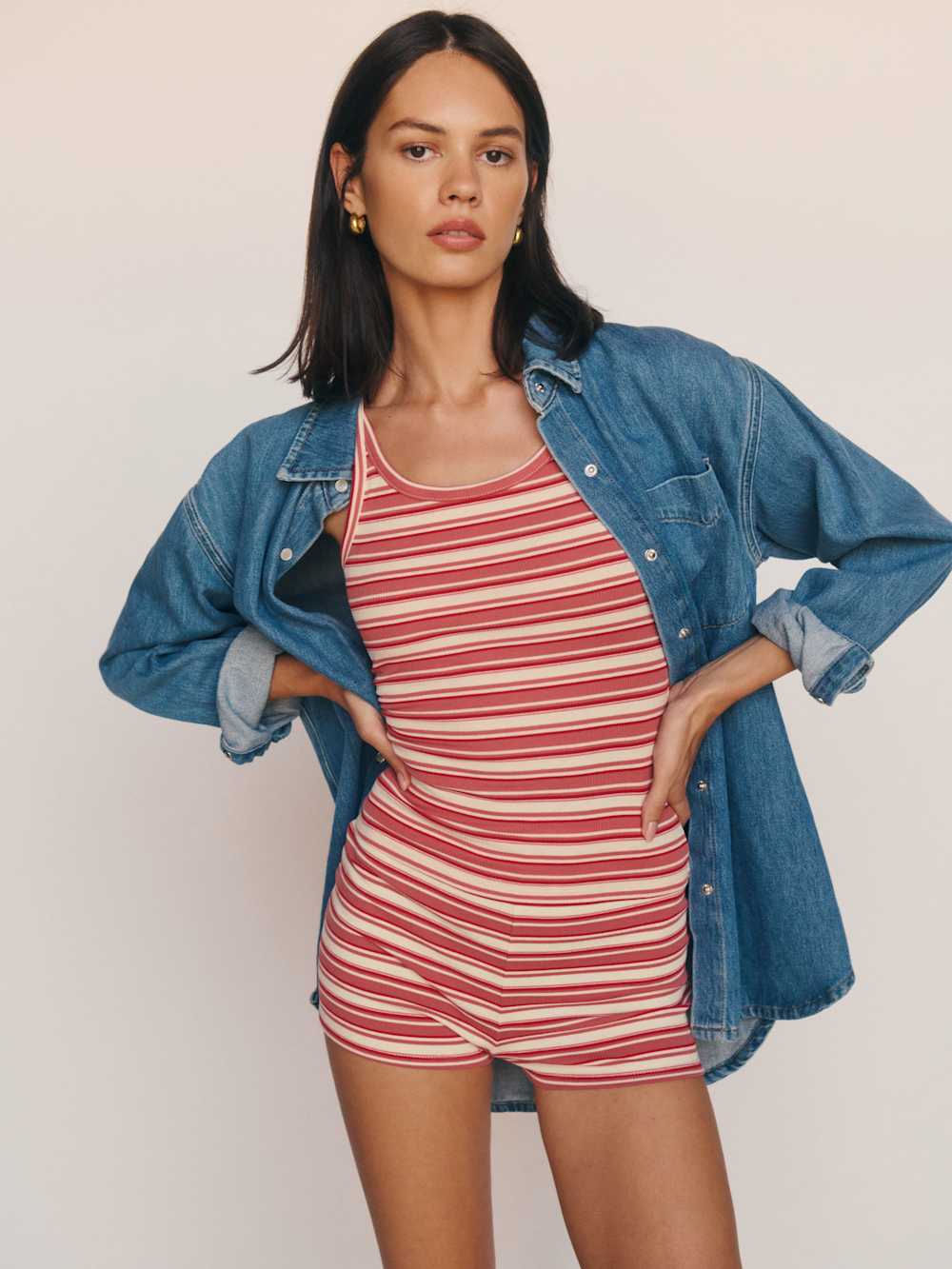 Cara Knit Short - Red Stripe