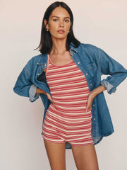 Cara Knit Short - Red Stripe