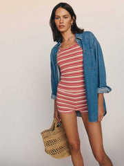 Cara Knit Short - Red Stripe