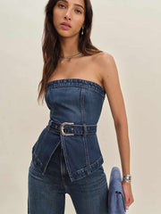 Collins Denim Top - Mellusine