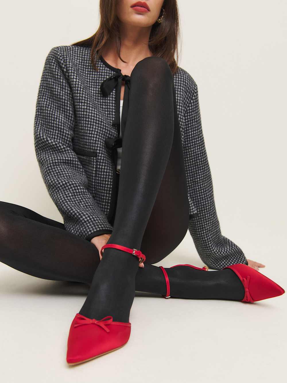 Swedish Stockings Sanna Glossy Tights - Black