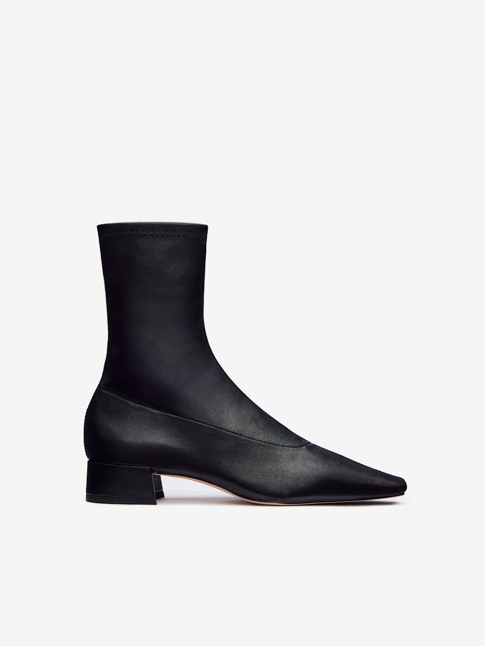 Rosina Ankle Boot - Black Stretch Leather