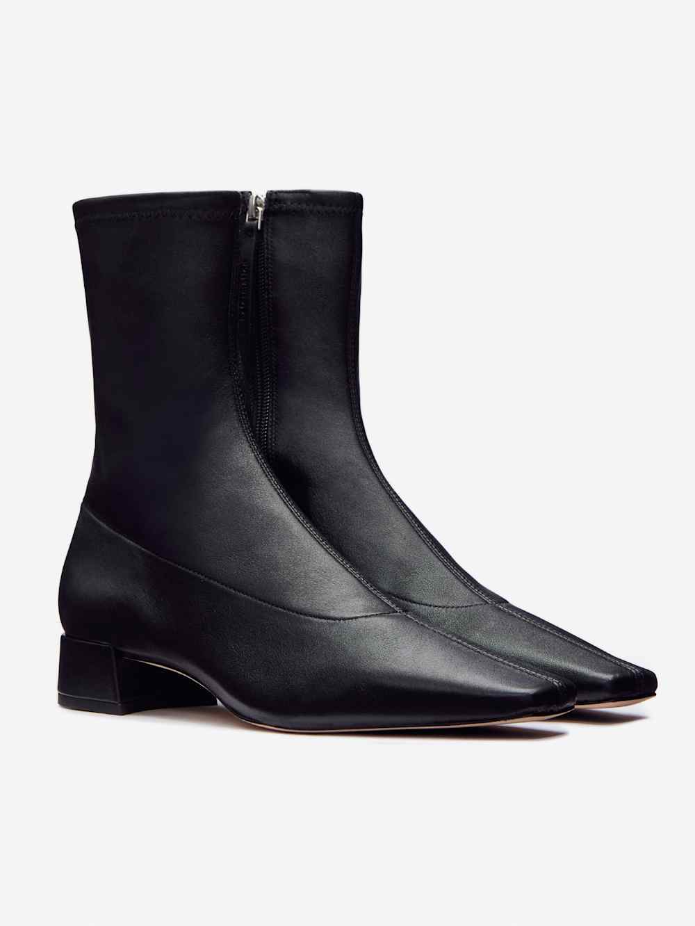 Rosina Ankle Boot - Black Stretch Leather