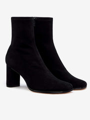 Presley Ankle Boot - Black Stretch Suede