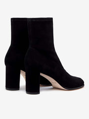 Presley Ankle Boot - Black Stretch Suede
