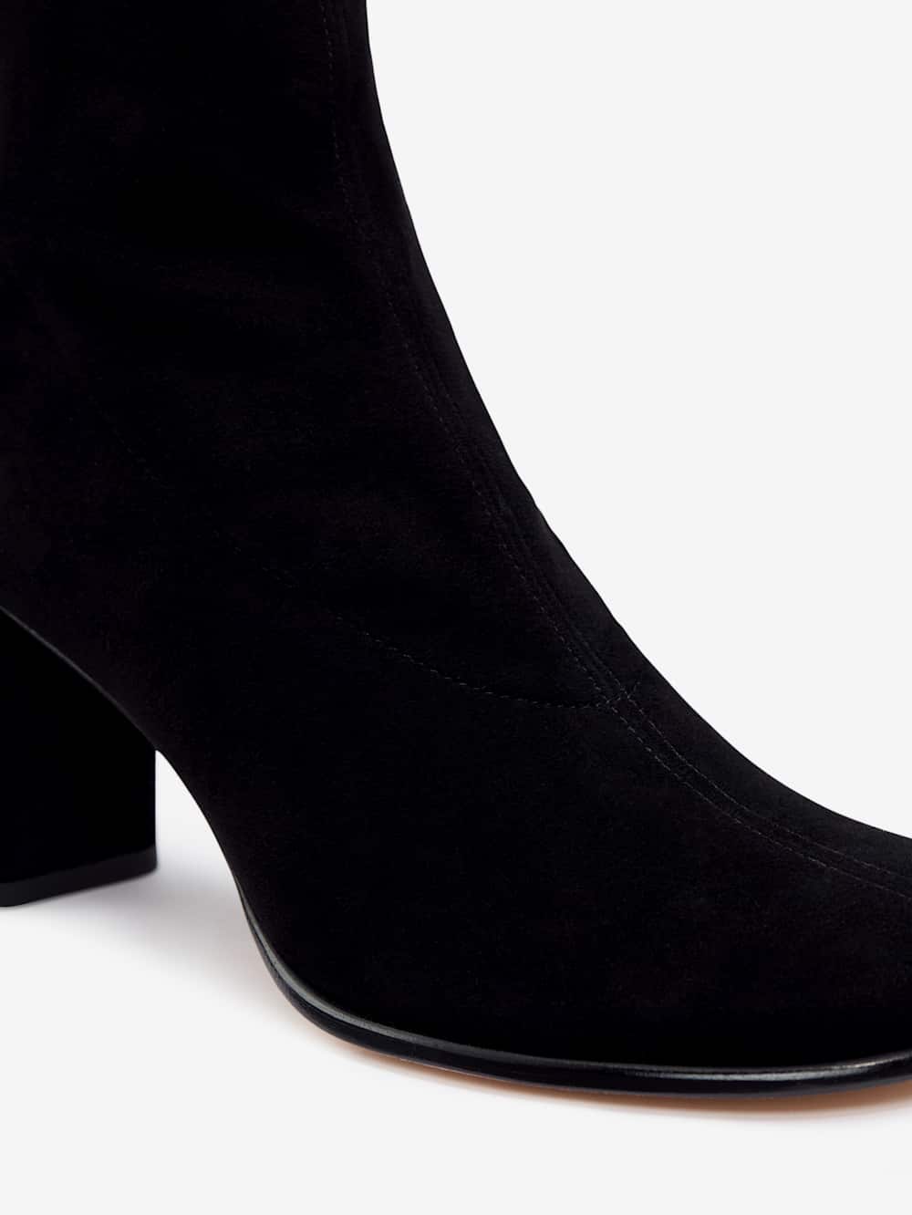 Presley Ankle Boot - Black Stretch Suede