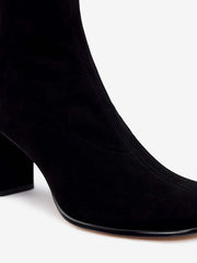 Presley Ankle Boot - Black Stretch Suede