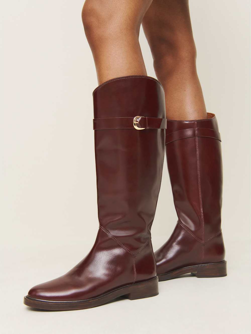 Franklin Knee Boot - Ruby Leather