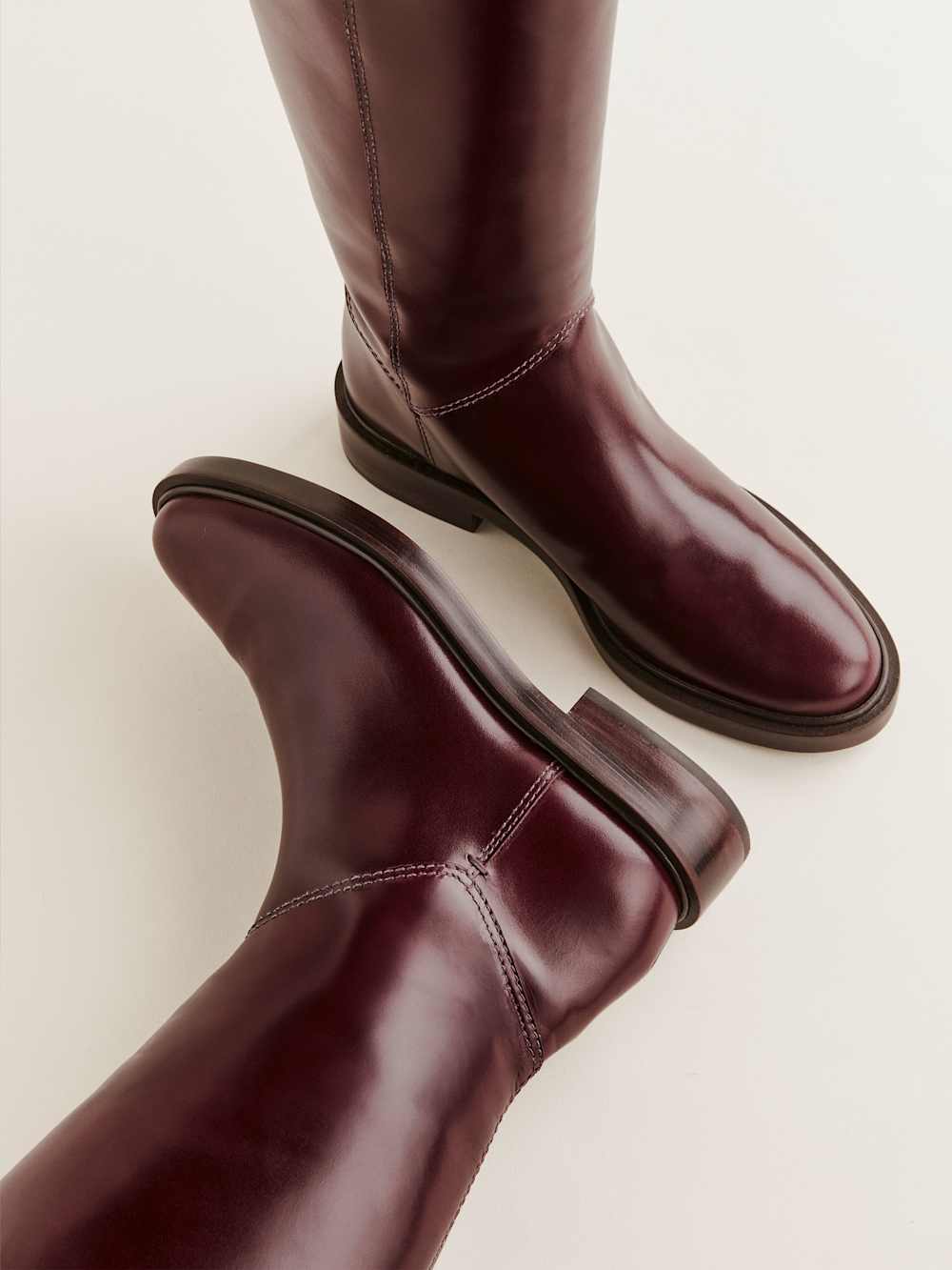 Franklin Knee Boot - Ruby Leather