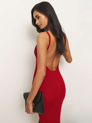 Gaia Regenerative Merino Sweater Dress - Lipstick
