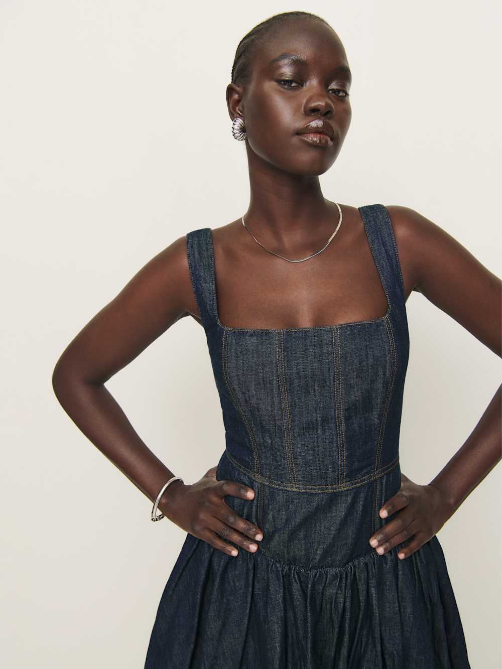 Delia Denim Mini Dress - Liffey