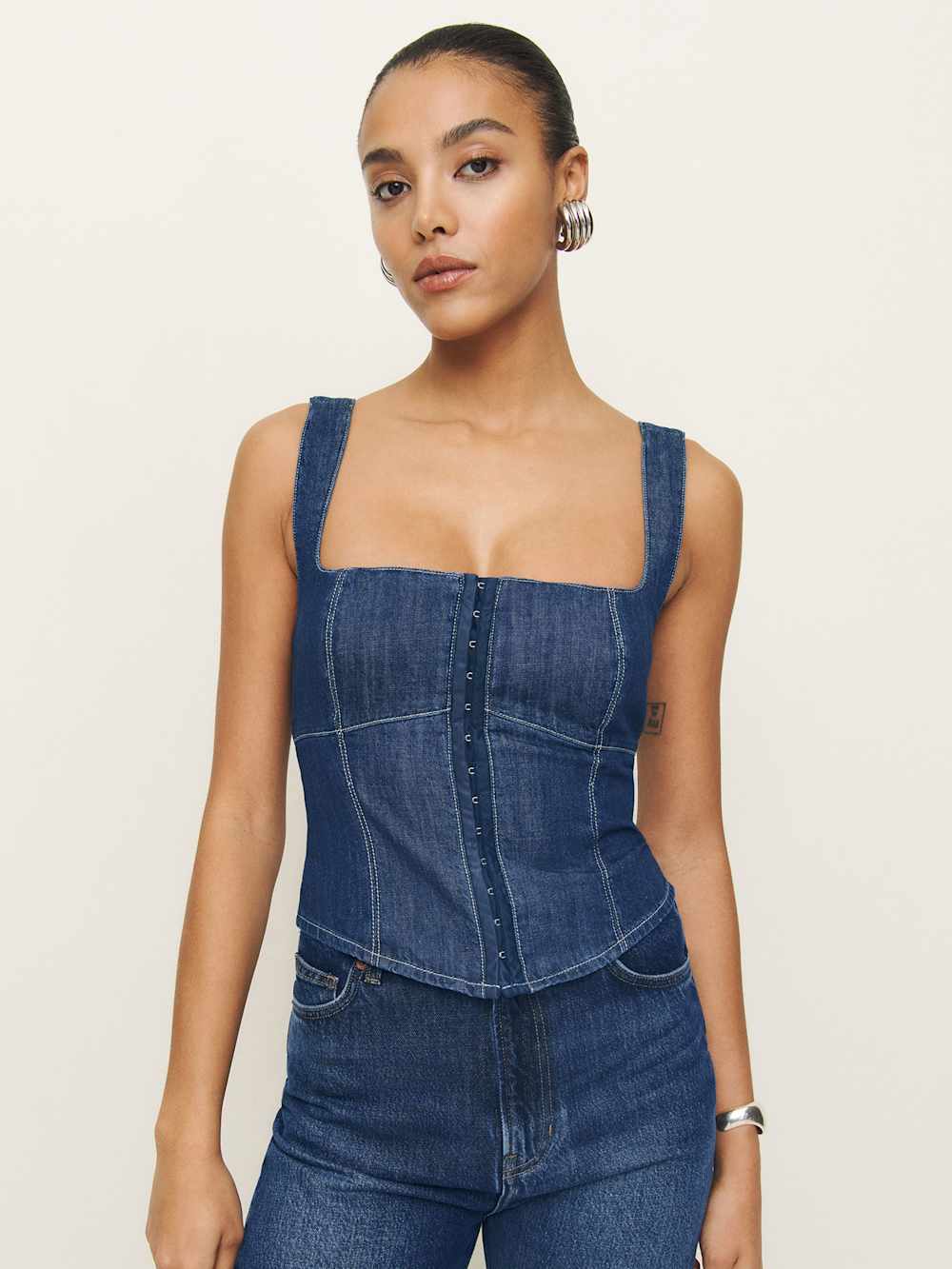 Tagliatelle Denim Top - Ellis