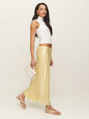 Petites Layla Satin Skirt - Blonde