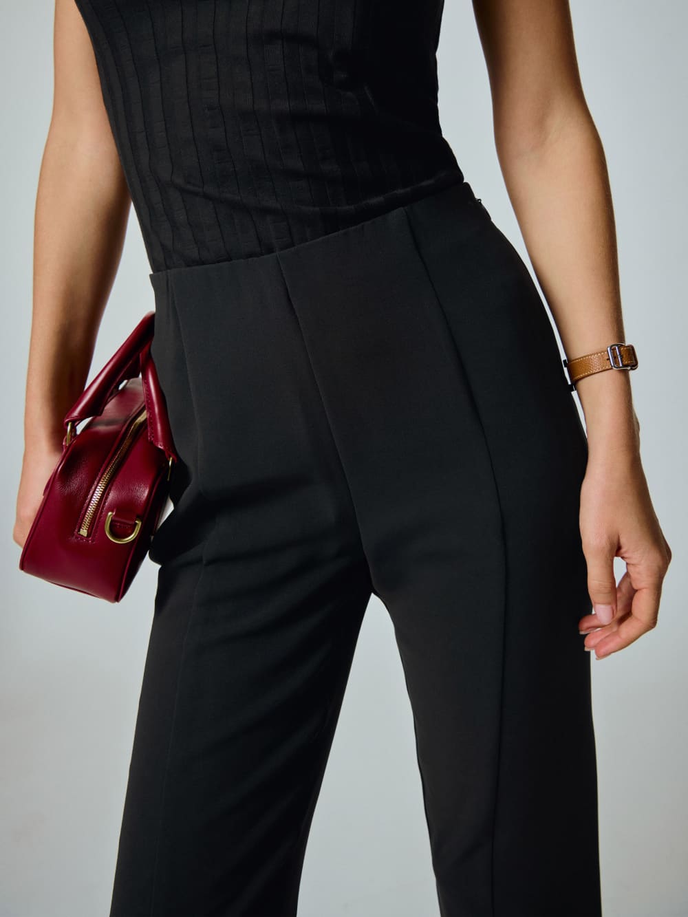Pierre Mid Rise Pant - Black