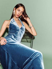 Daniella Velvet Dress - Starry Night