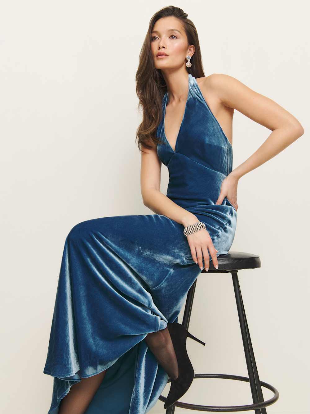 Daniella Velvet Dress - Starry Night