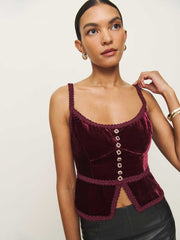 Minna Velvet Top - Chianti