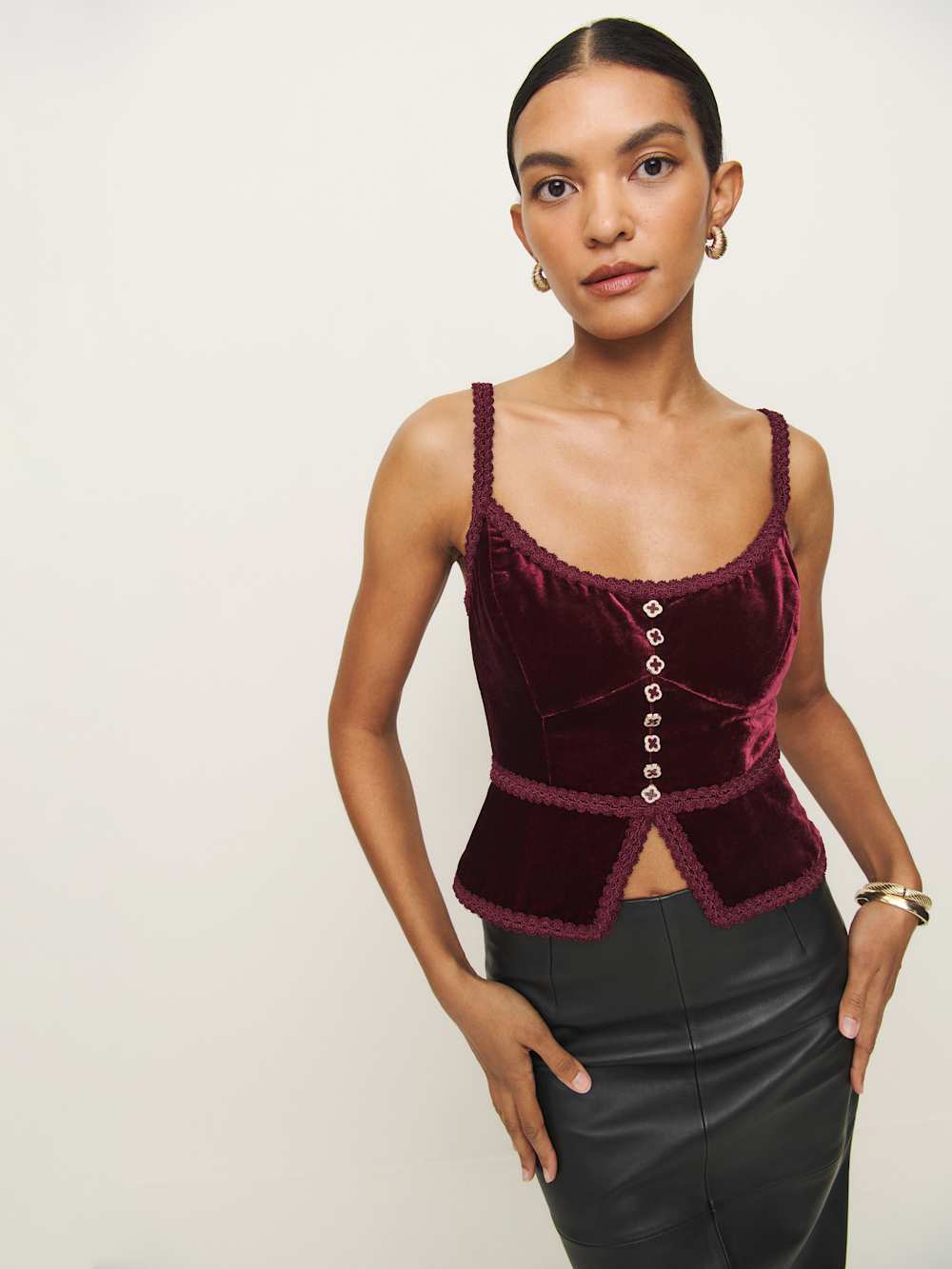 Minna Velvet Top - Chianti