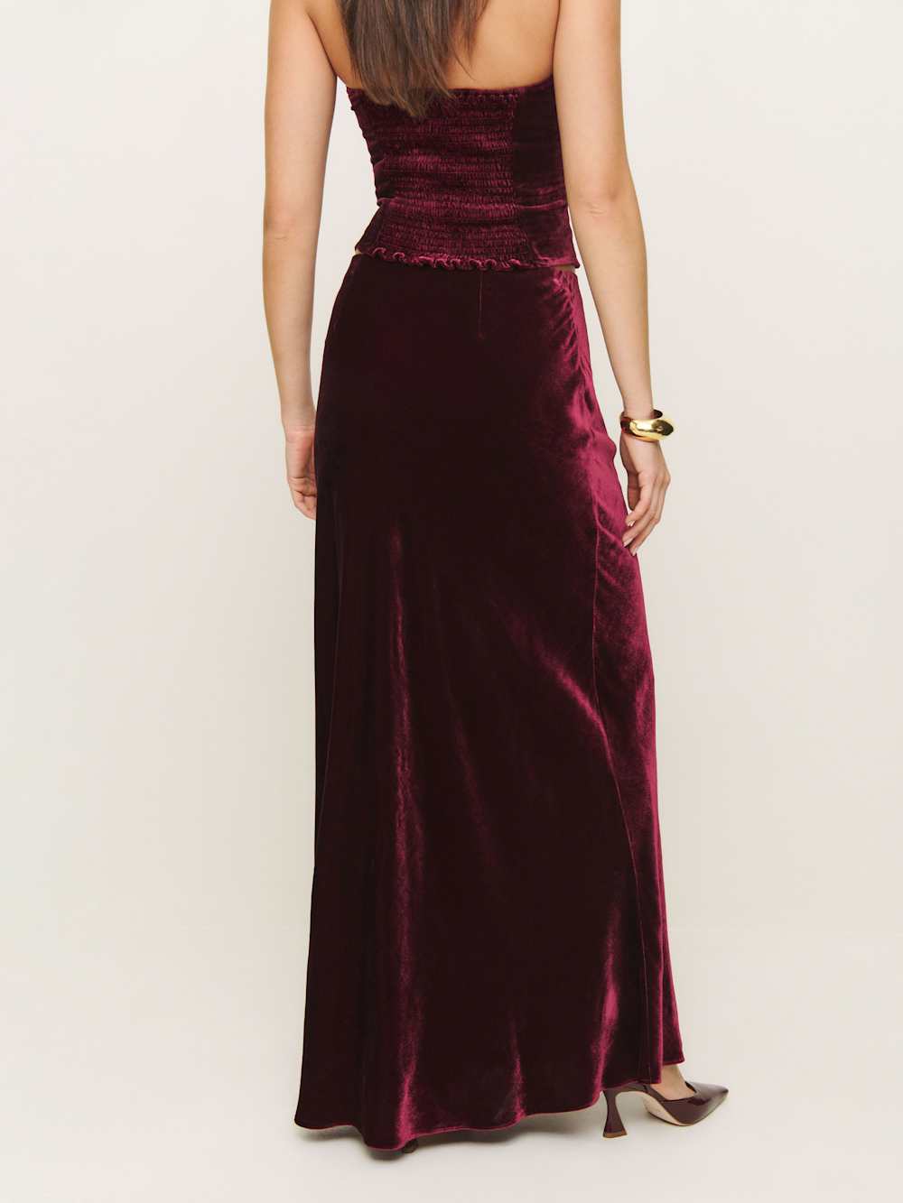 Bella Velvet Skirt - Chianti