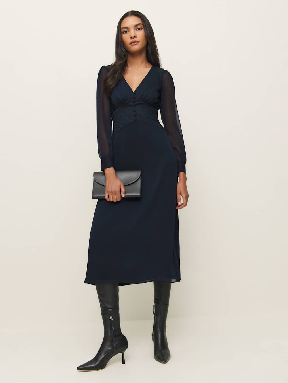 Morganna Dress - Navy