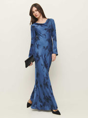 Ciana Satin Dress - Fantasy