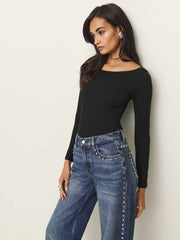 Serene Knit Bodysuit - Black