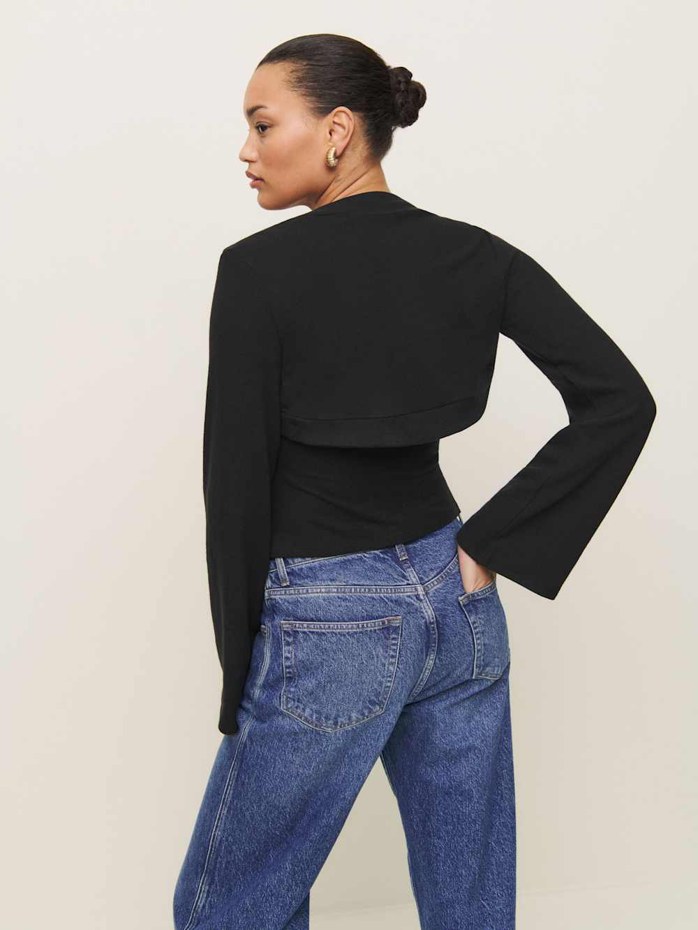 Chloe Knit Shrug Set - Black