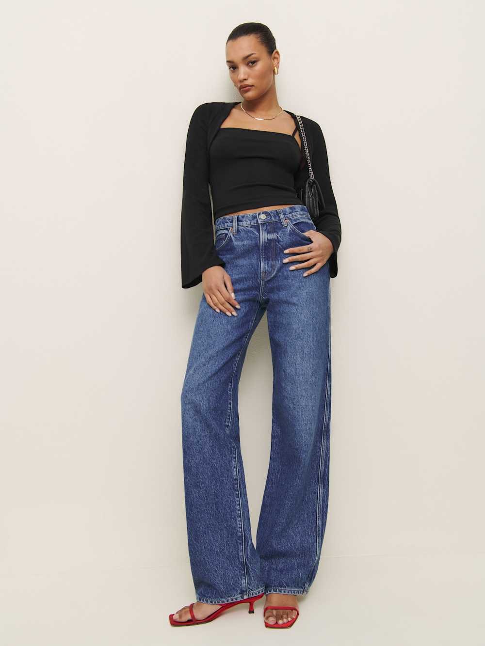 Chloe Knit Shrug Set - Black