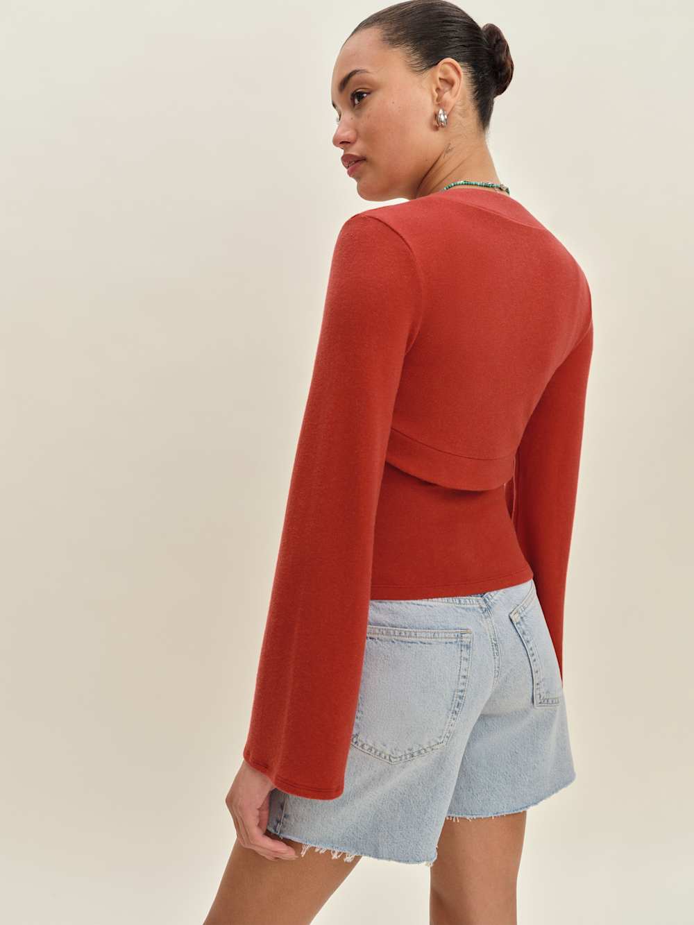 Chloe Knit Shrug Set - Sundried Tomato
