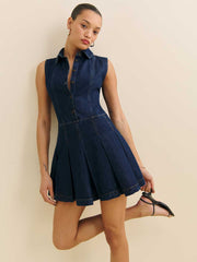 Arella Denim Mini Dress - Flinders