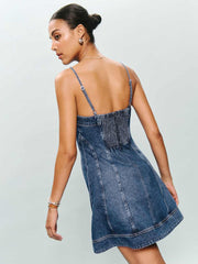 Elma Denim Mini Dress - Monterey