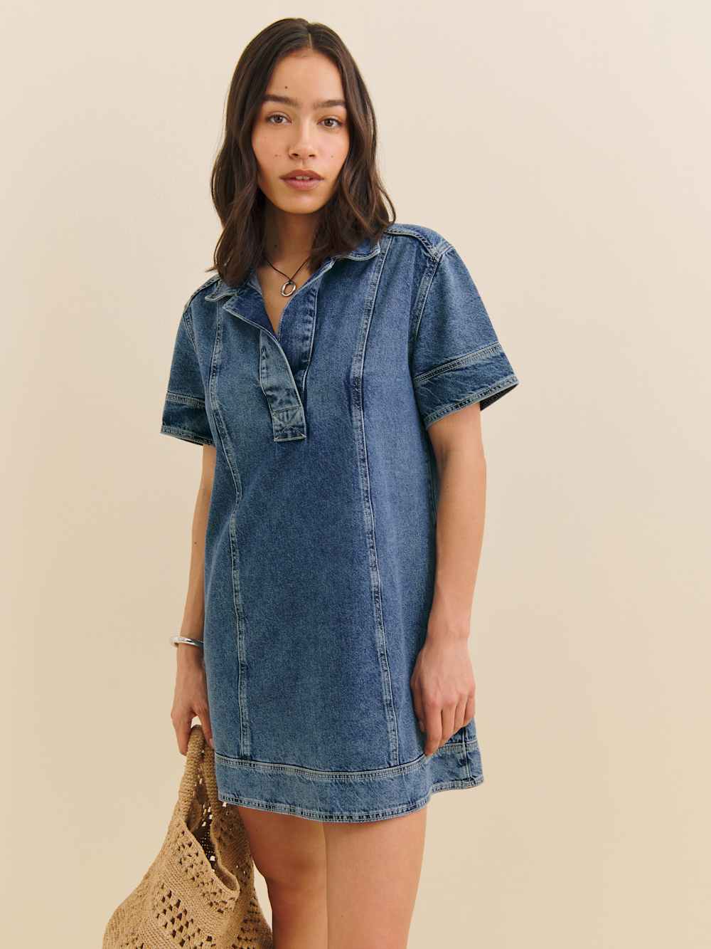 Clark Denim Mini Dress - Greely