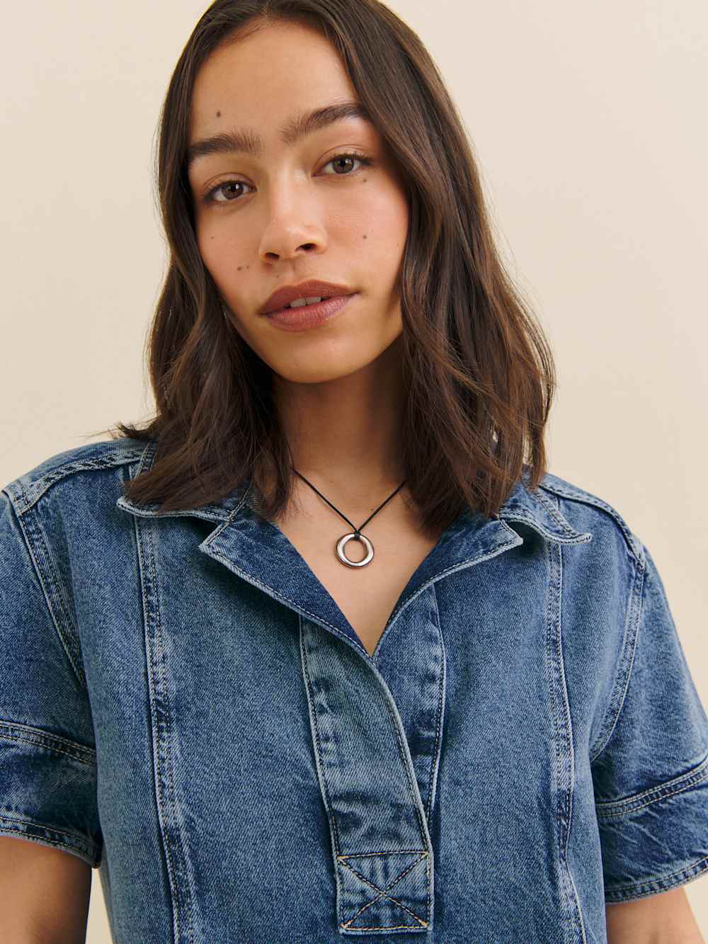 Clark Denim Mini Dress - Greely