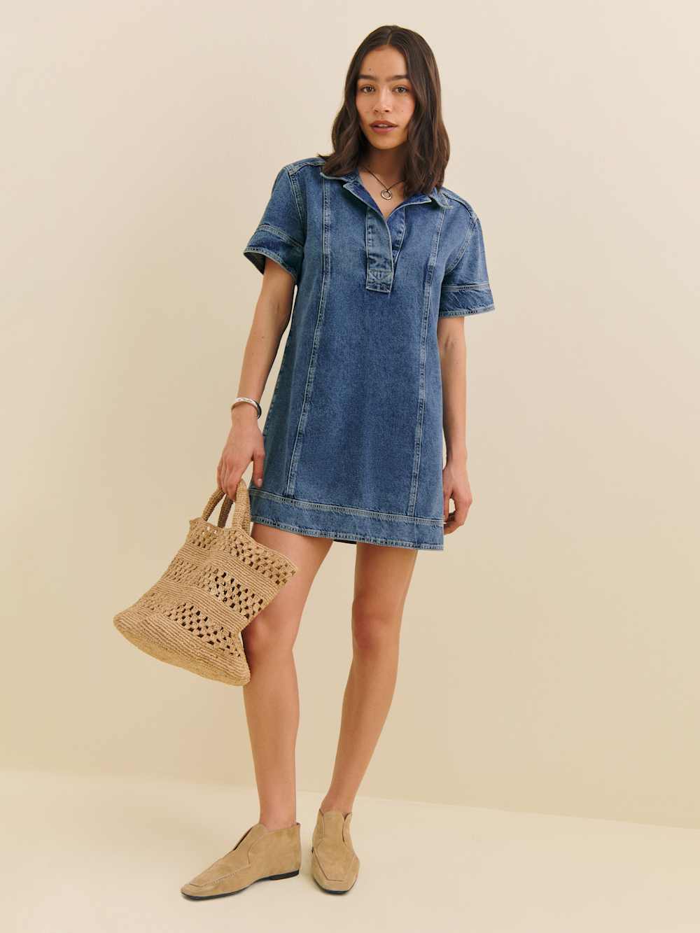 Clark Denim Mini Dress - Greely