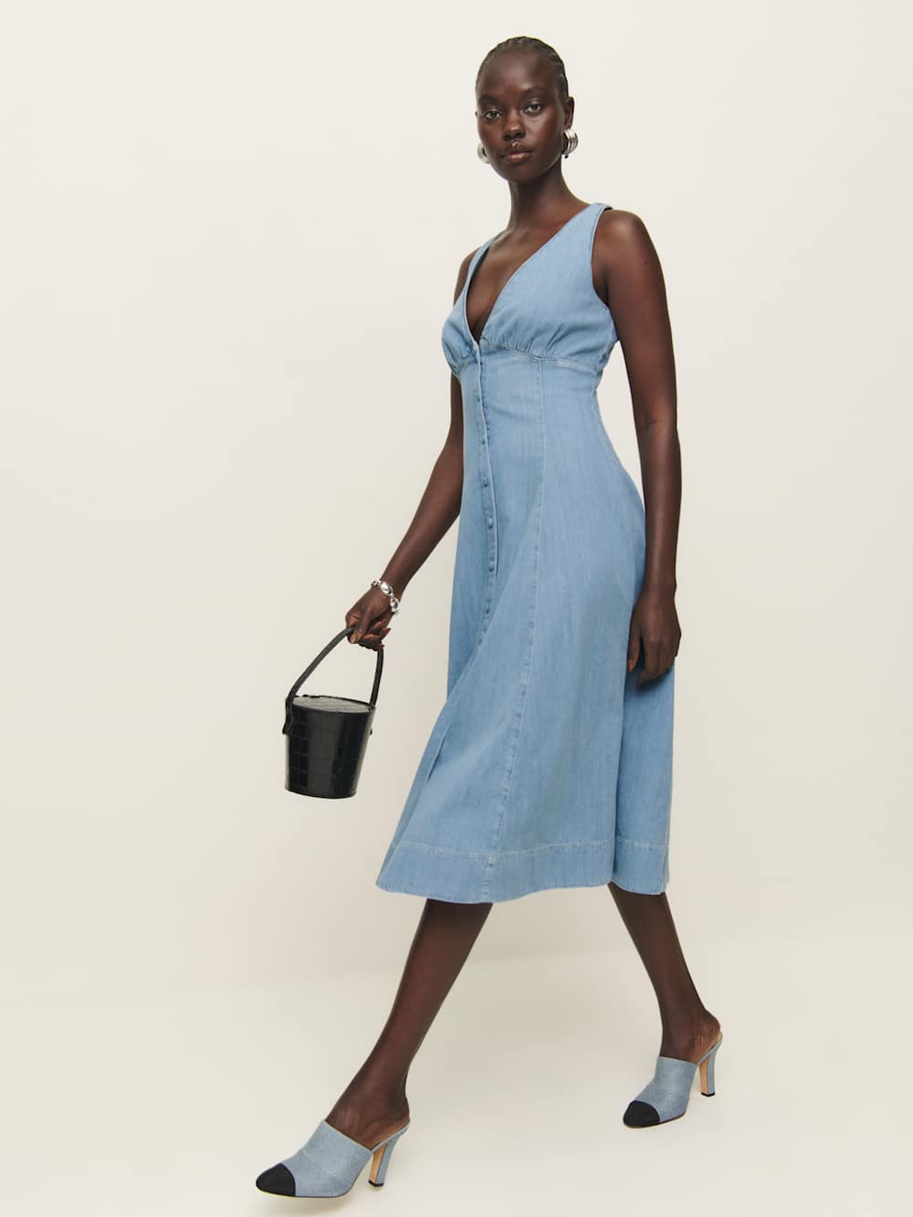 Sebastien Denim Midi Dress - Savannah