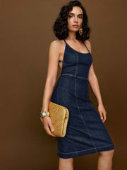 Crosley Denim Midi Dress - Reservoir
